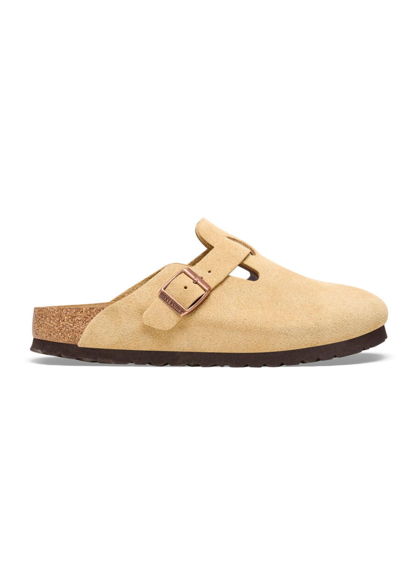 BIRKENSTOCK BOSTON LATTE CREAM SUEDE CLOG – Interwoven