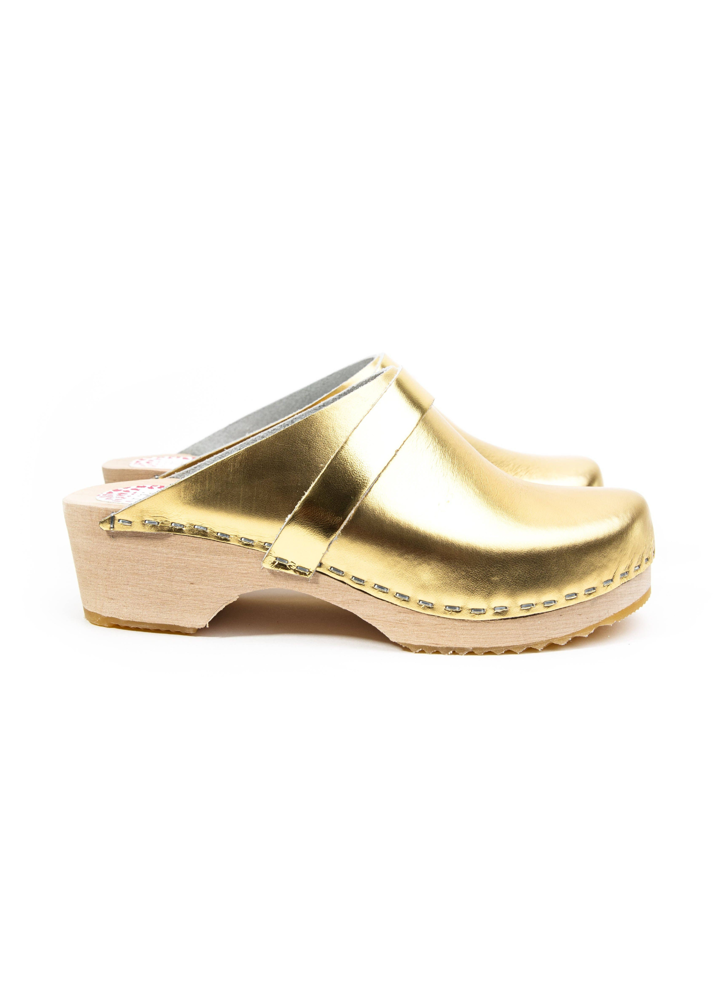 Gold clogs metallic deals