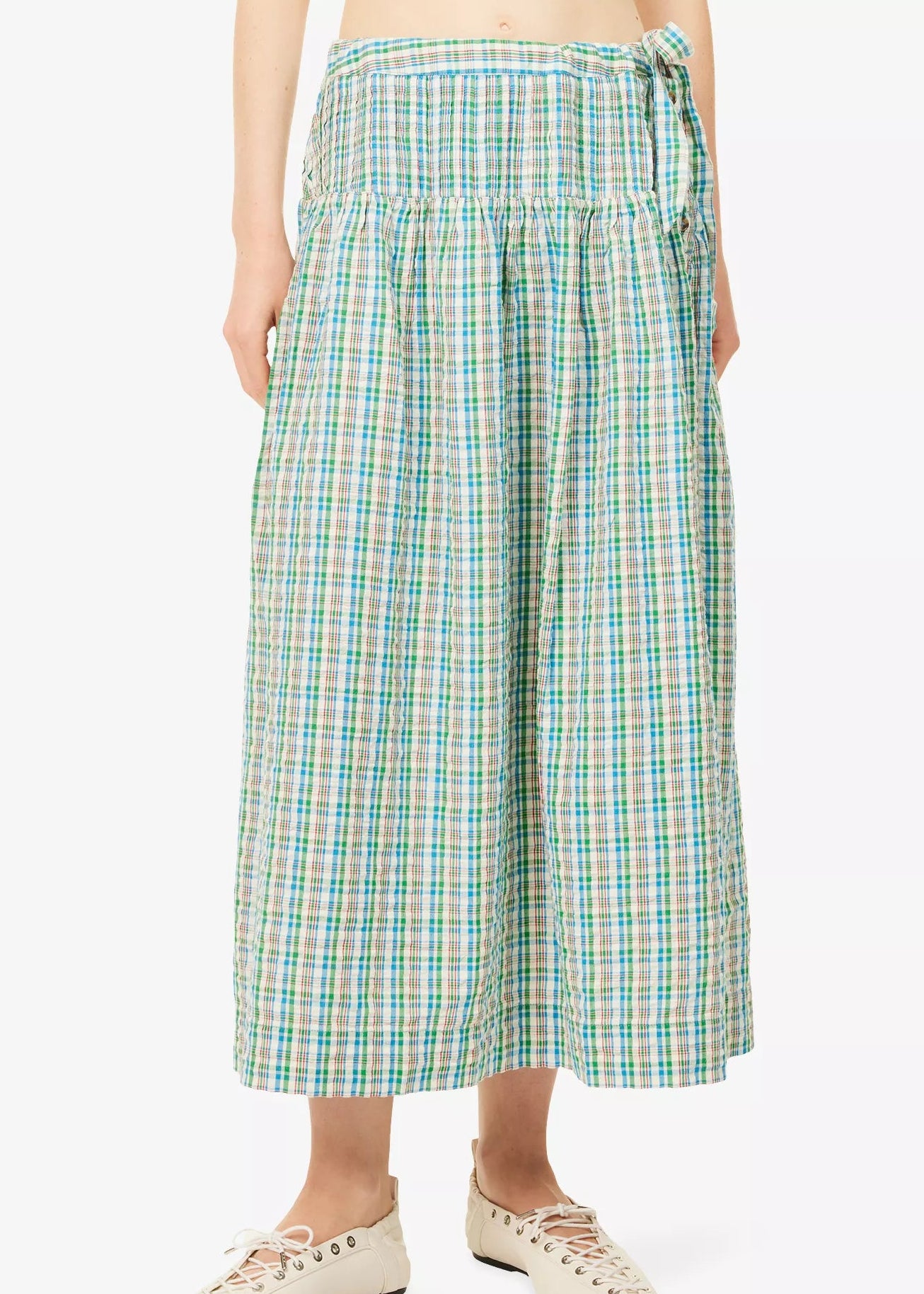 dandee⭐︎ DAMSON MADDER JOSIE CHECK MIDI SKIRT – Interwoven