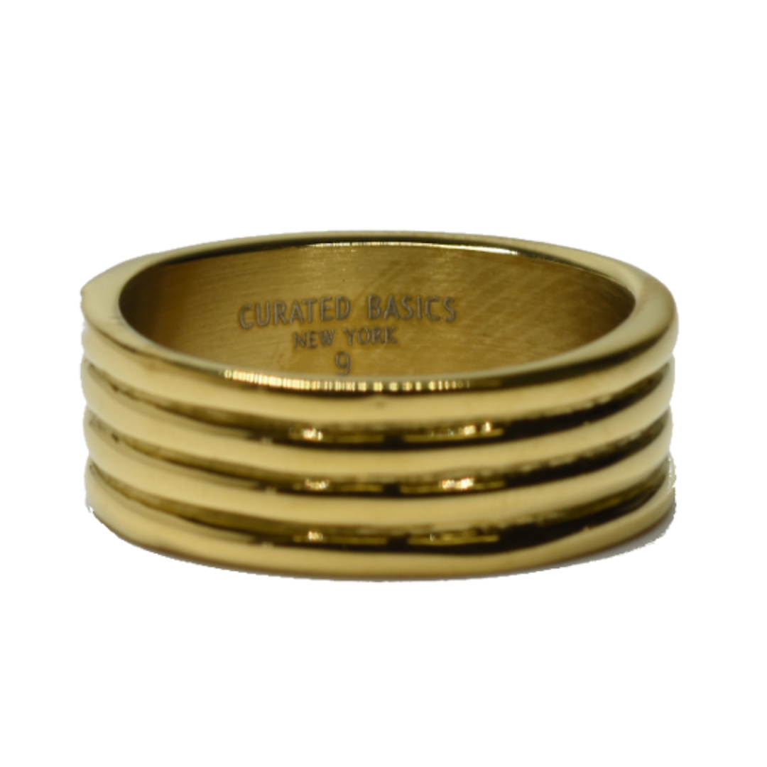 BRASS STACKED RING