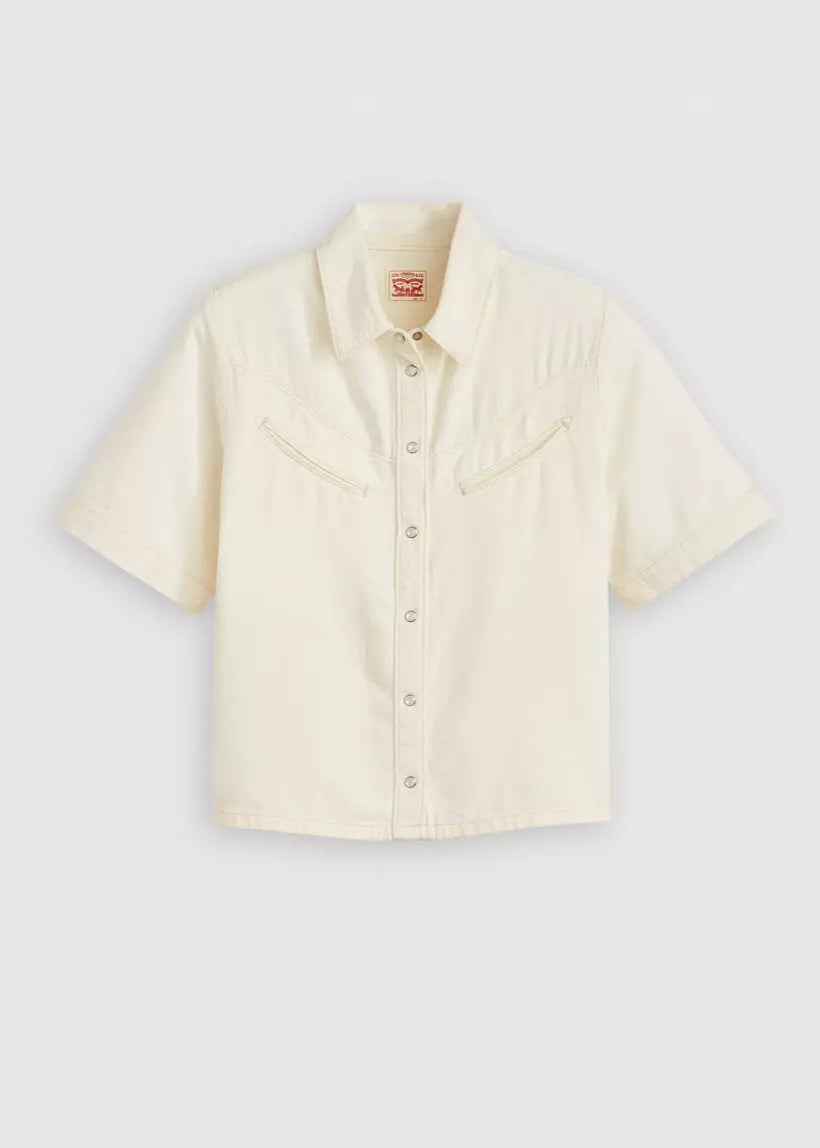 RINOA WHITE DENIM SHIRT