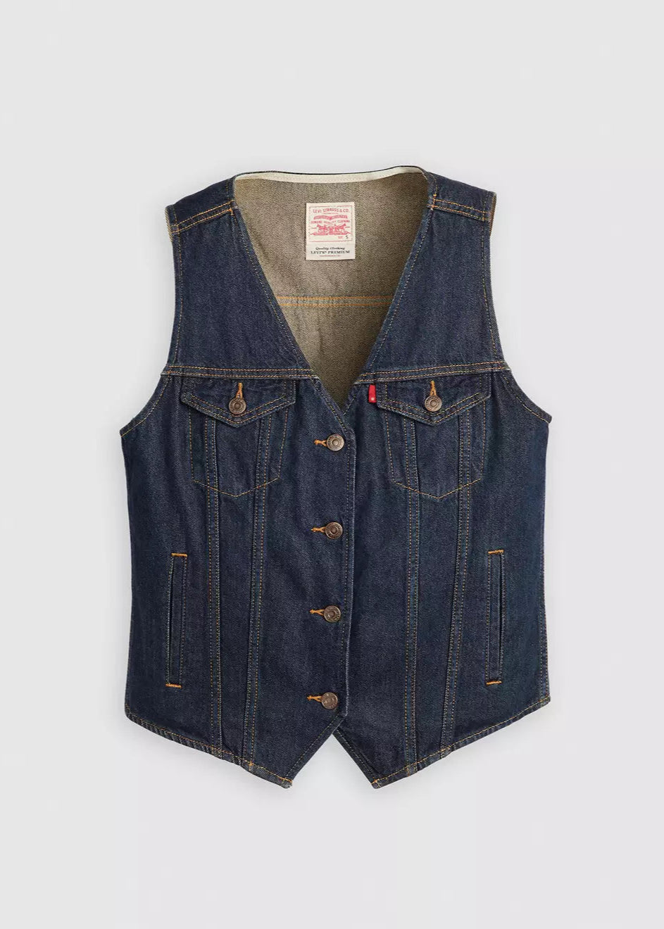 DARK DENIM LOOSE VEST