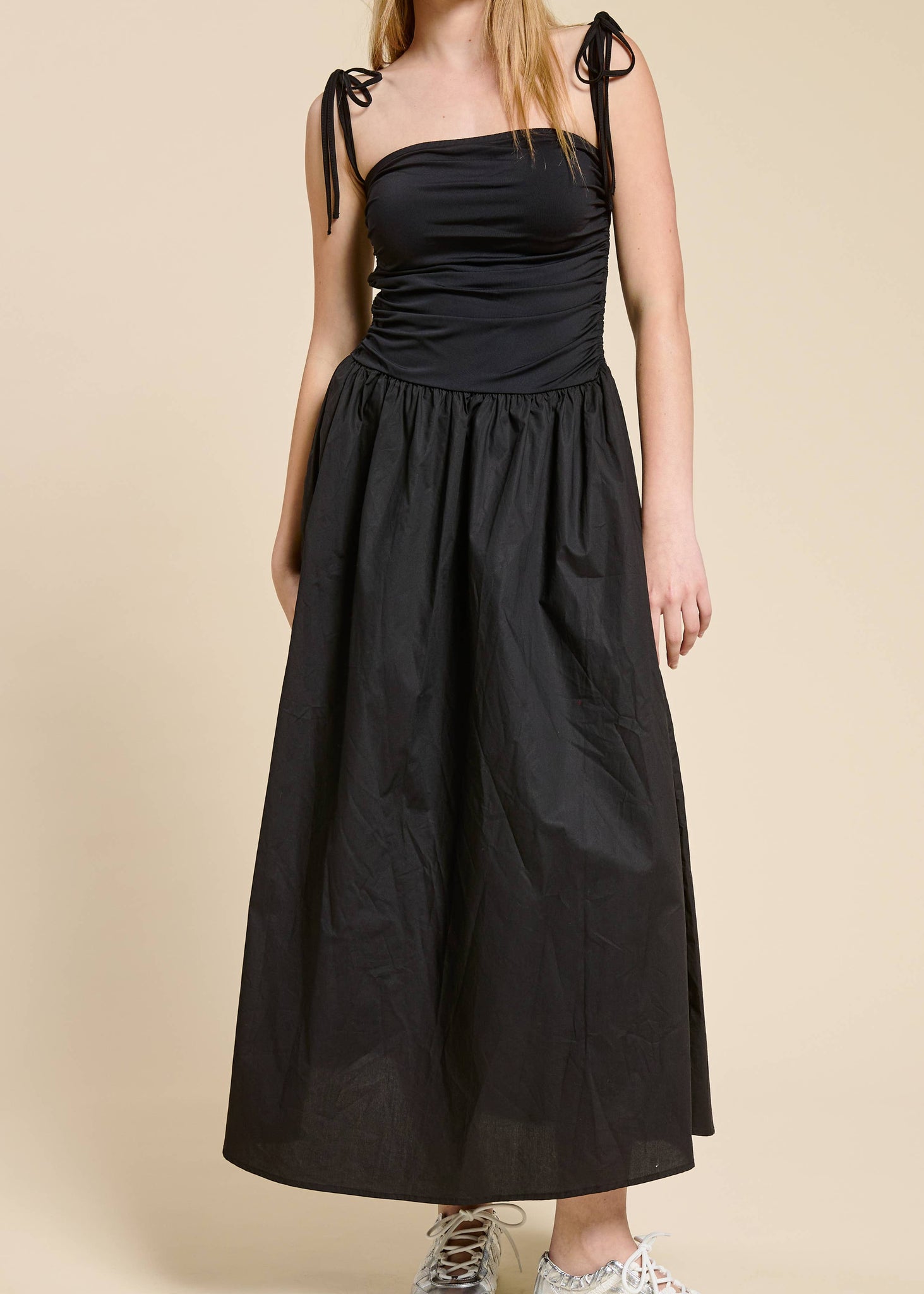 DARCY MIXED MEDIA DRESS