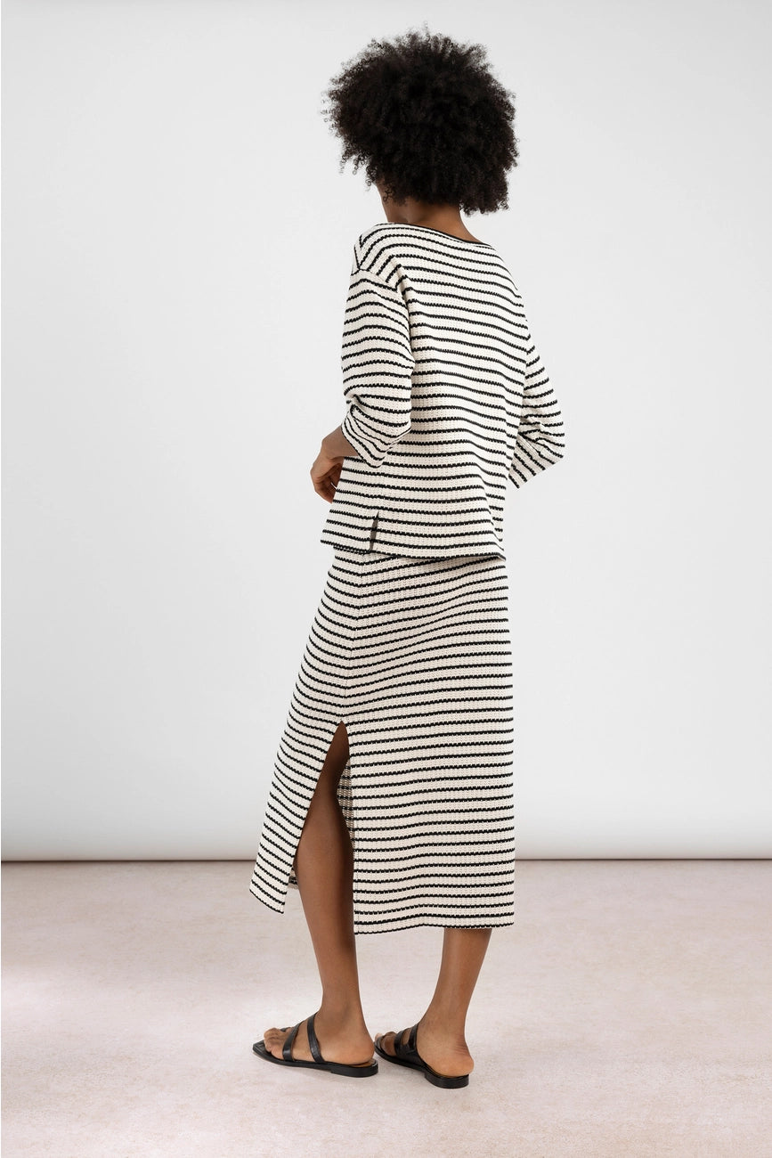 REMY KNIT STRIPED SKIRT