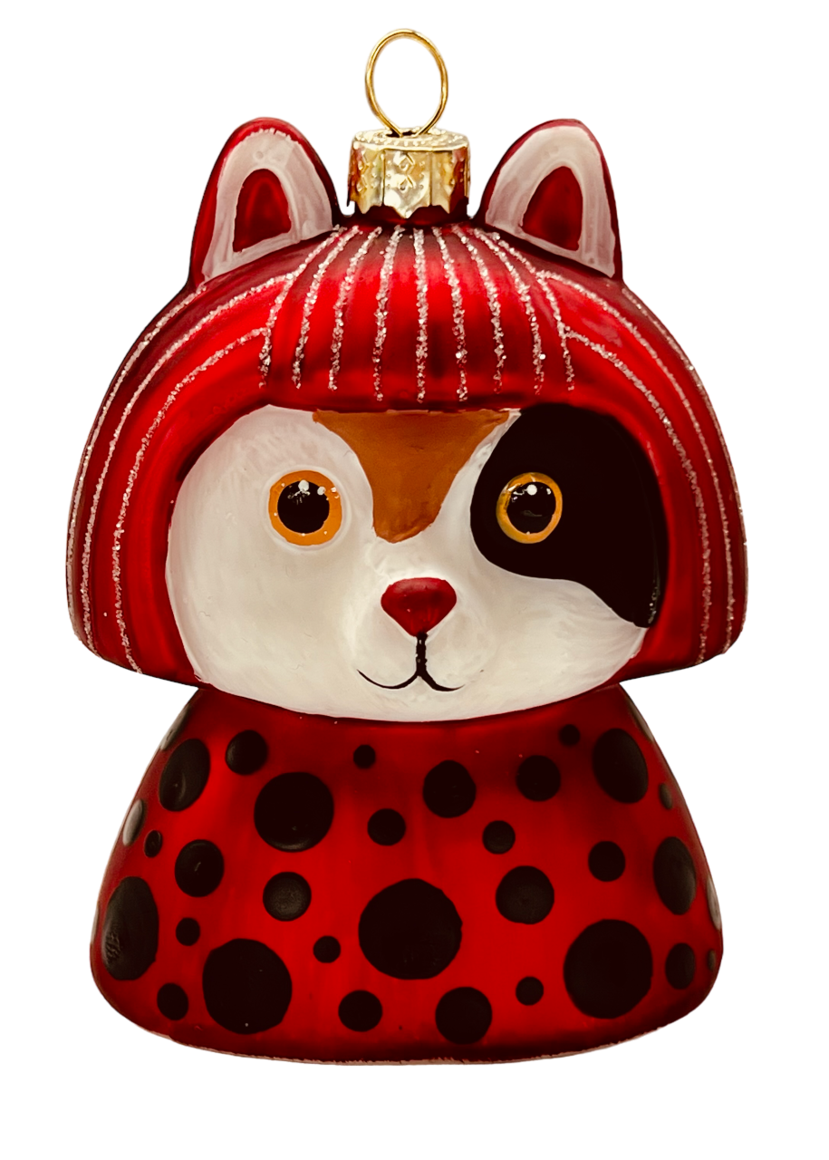 YAYOI KUSAMA CALICO CAT ORNAMENT