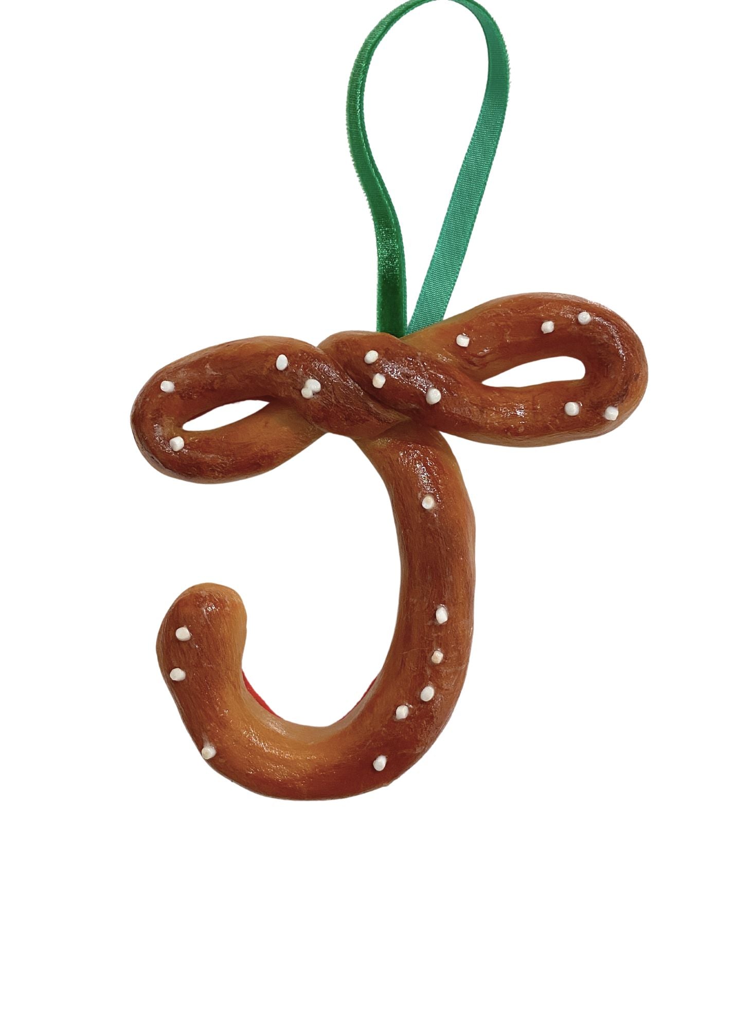 HOT PRETZEL INITIAL ORNAMENTS