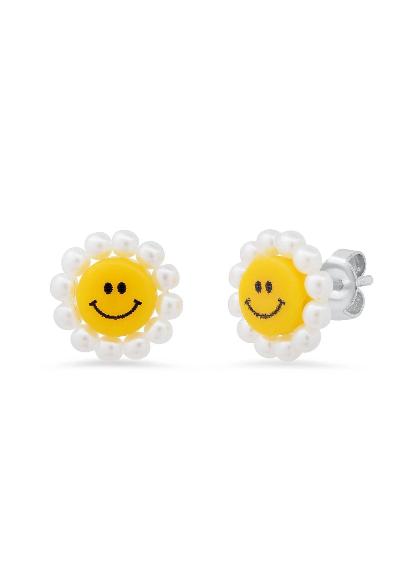 SMILEY PEARL STUD EARRINGS