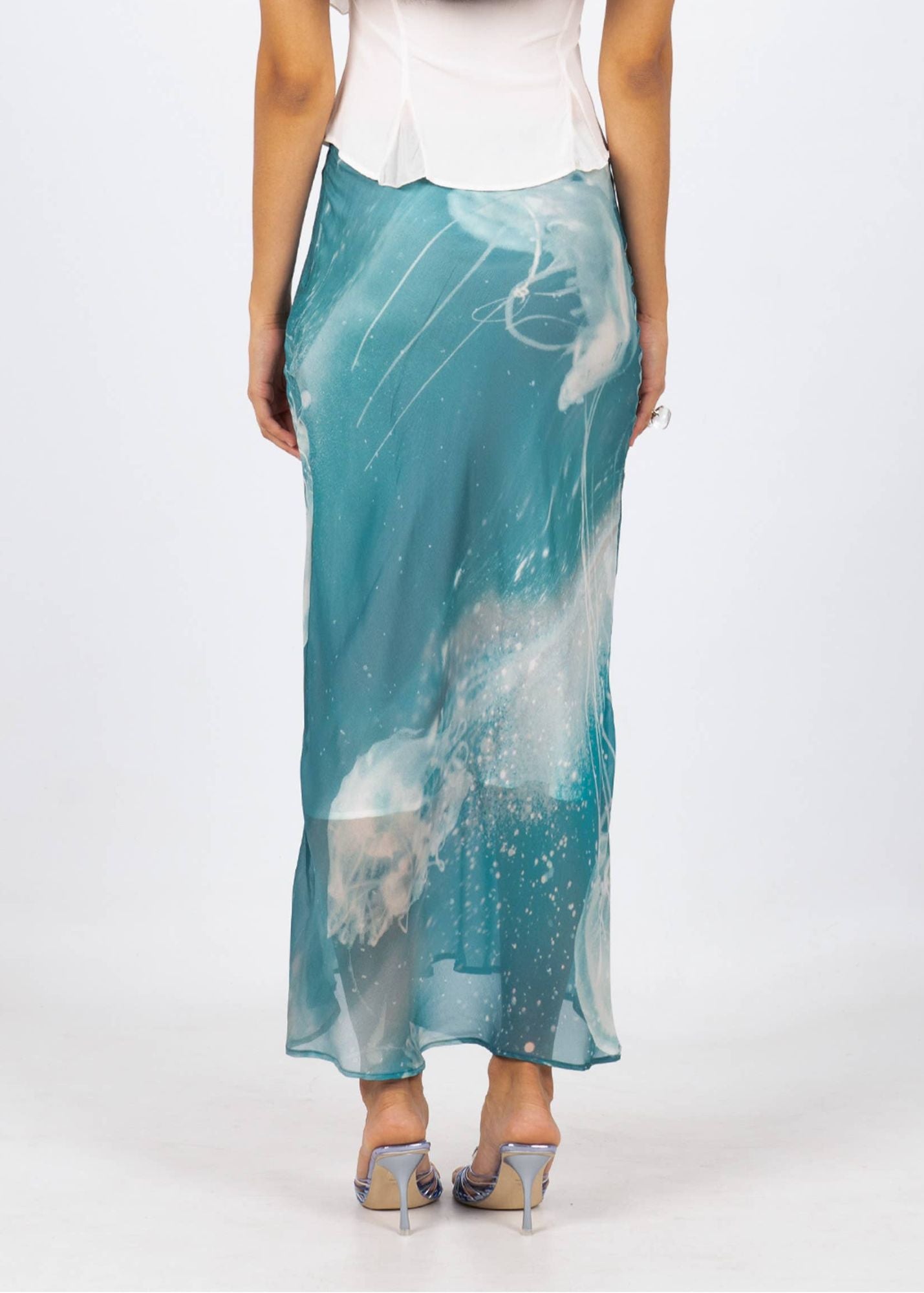 ATHENA CHIFFON MIDI SKIRT