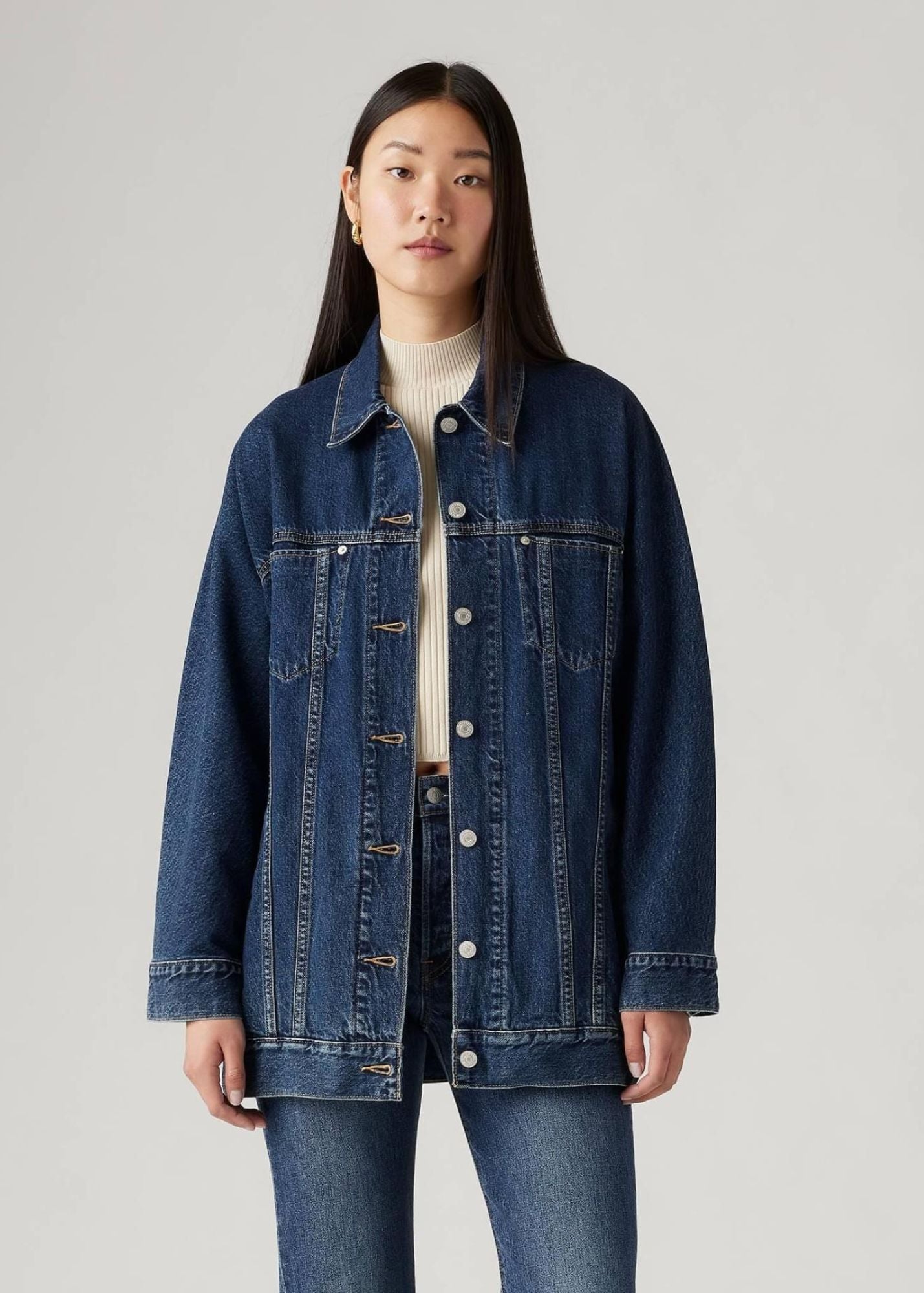 LEVI'S BELTED DOLMAN DENIM TRUCKER JACKET