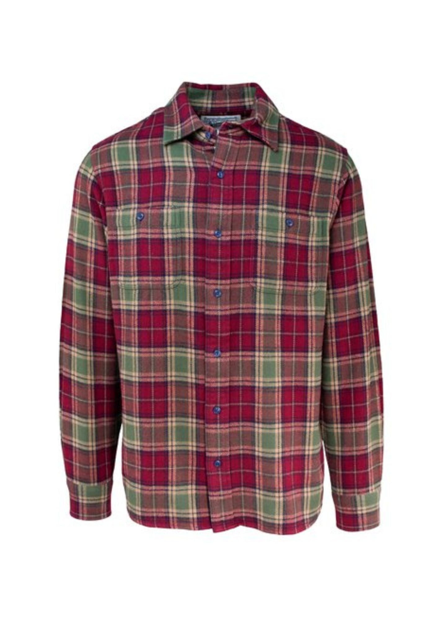 SCHOTT PLAID COTTON FLANNEL BUTTONDOWN