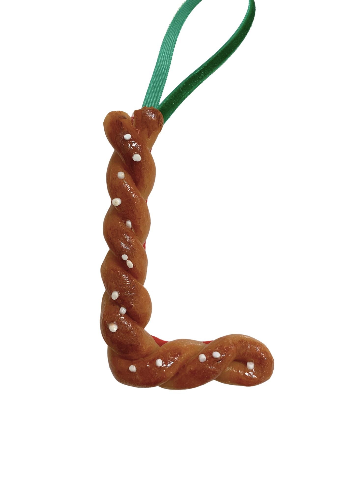 HOT PRETZEL INITIAL ORNAMENTS