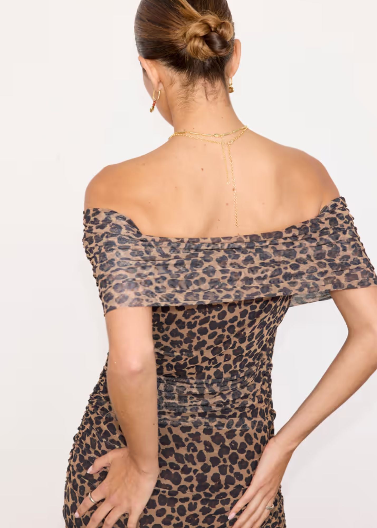 NEVER FULLY DRESSED DIAZ LEOPARD DRESS