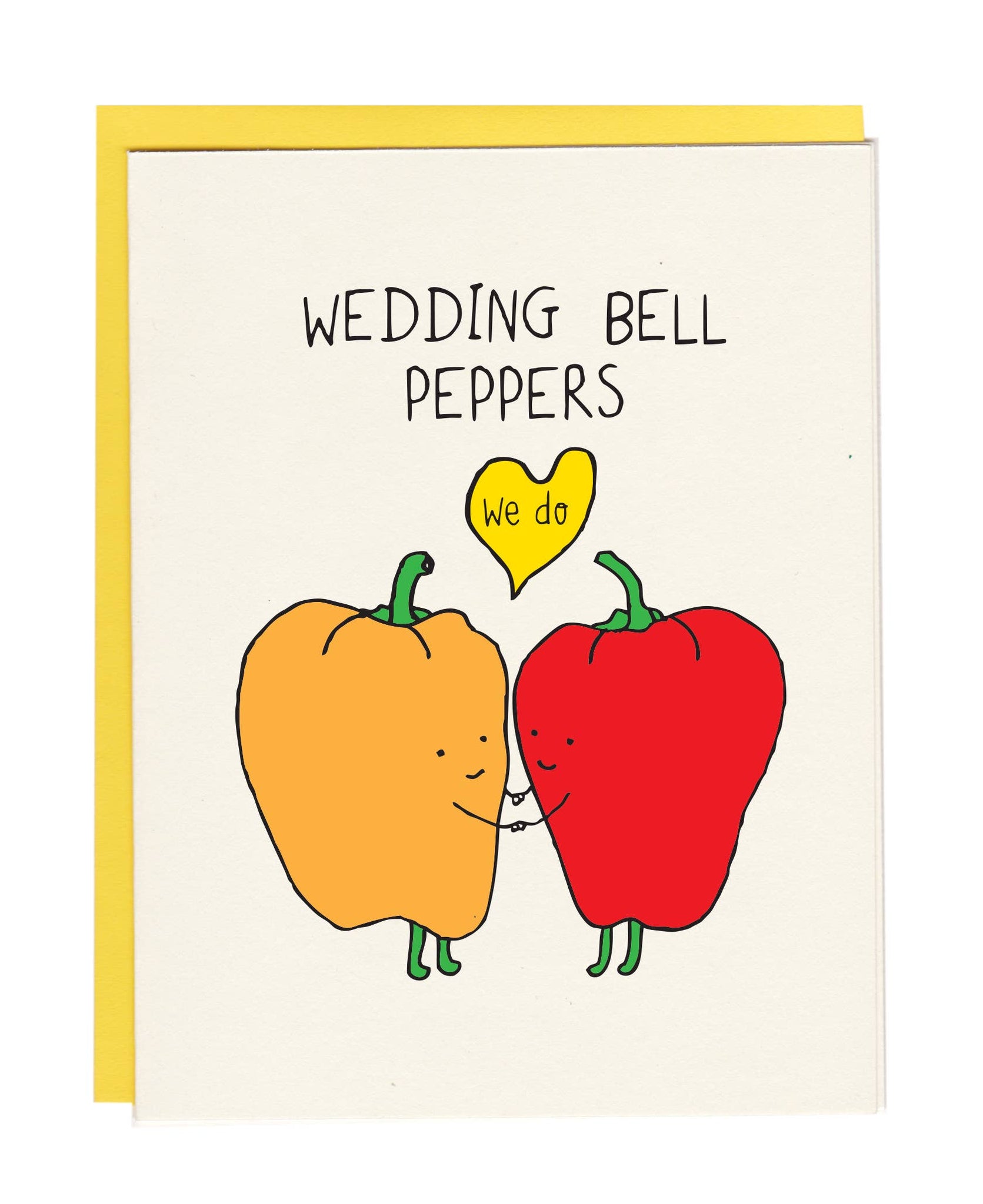 WEDDING BELL PEPPERS GREETING CARD