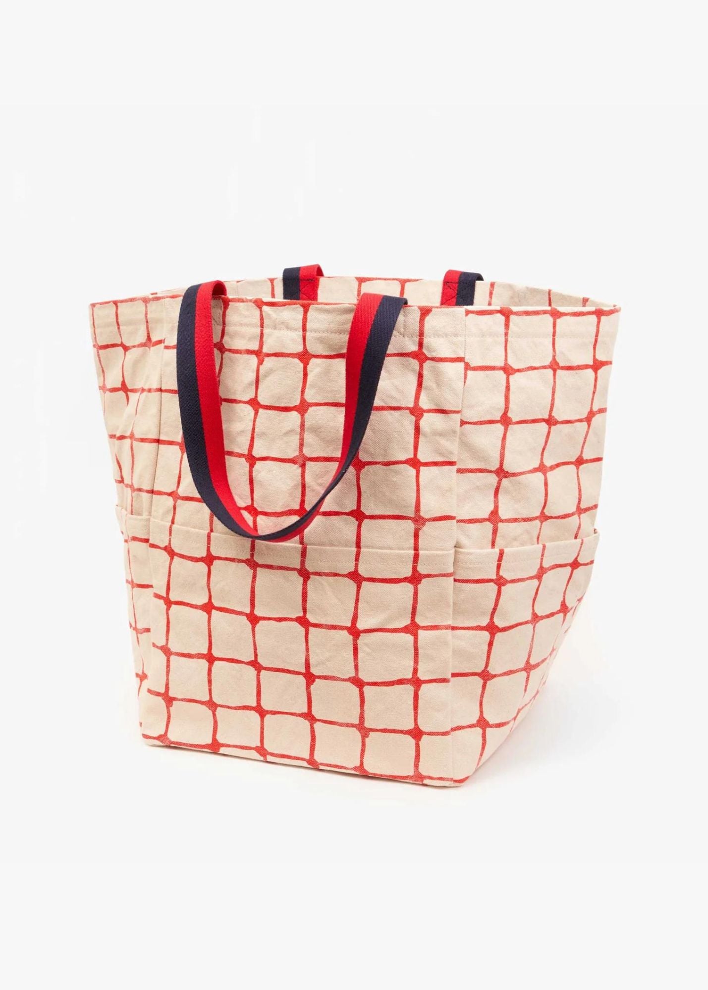 CLARE V. GIANT MARINE CANVAS TOTE