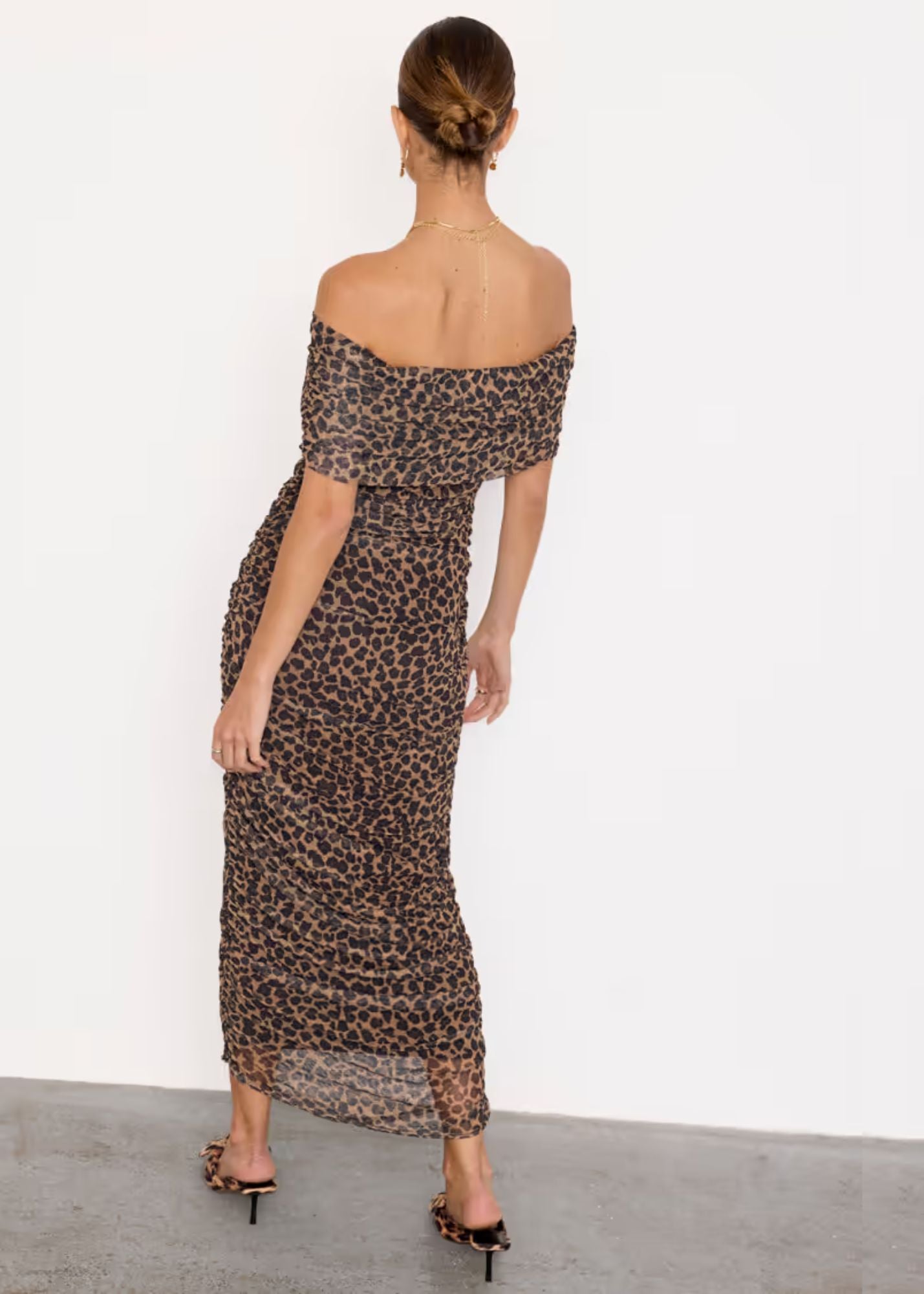 NEVER FULLY DRESSED DIAZ LEOPARD DRESS