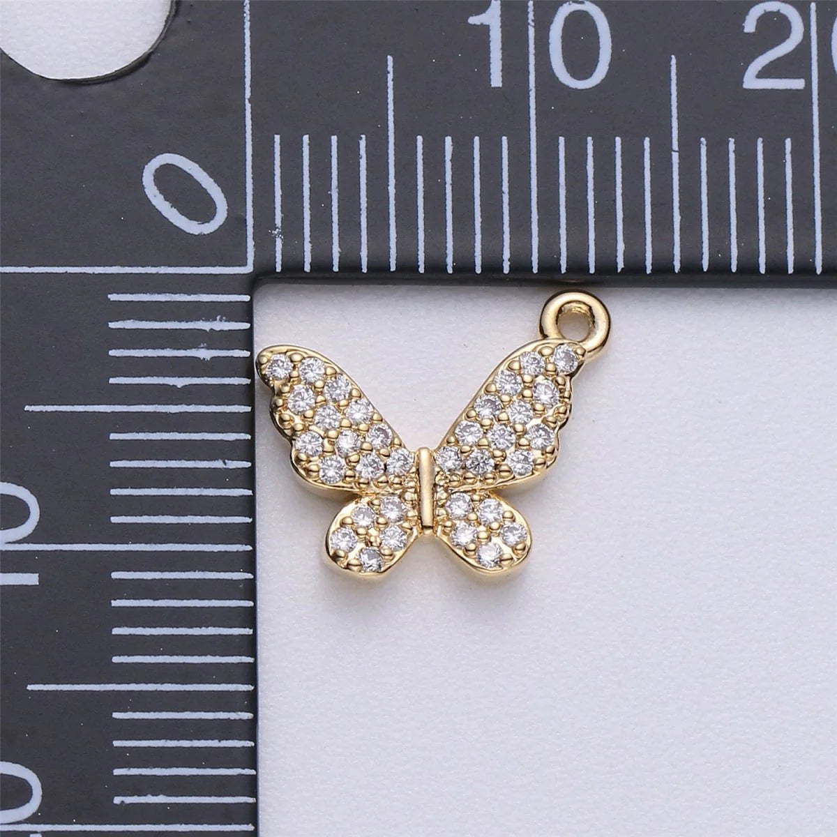 BUTTERFLY WITH CZ CHARM