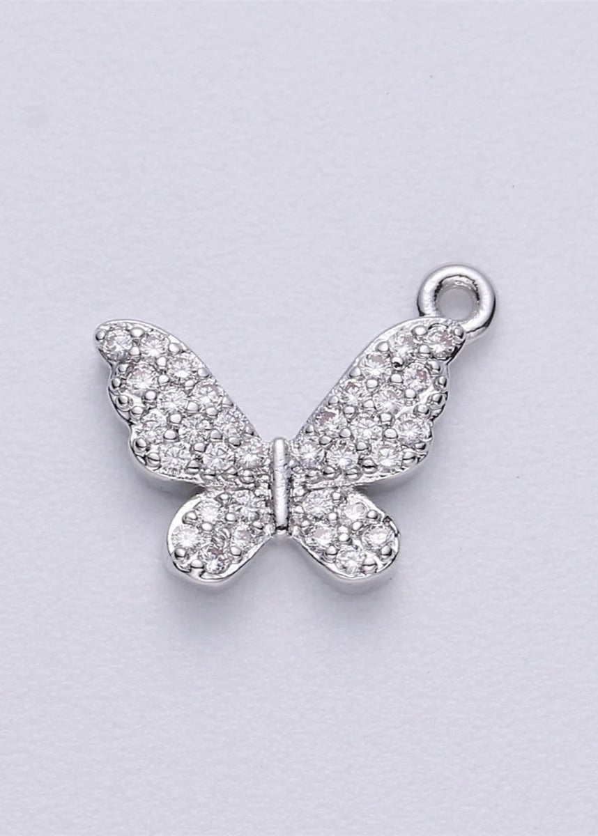 BUTTERFLY WITH CZ CHARM