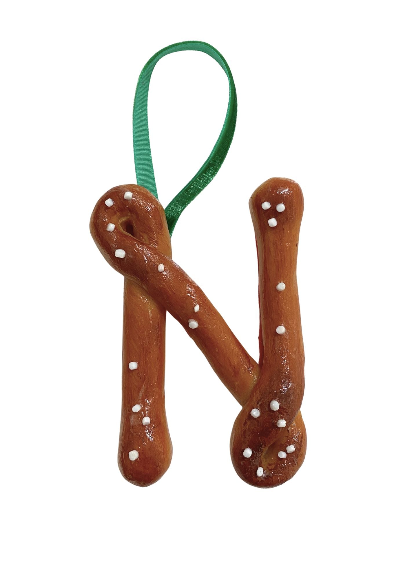 HOT PRETZEL INITIAL ORNAMENTS