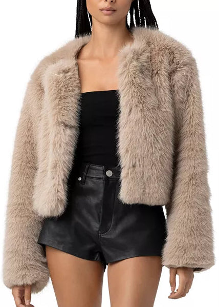 MAJE FAUX FUR JACKET