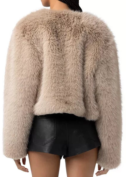 MAJE FAUX FUR JACKET