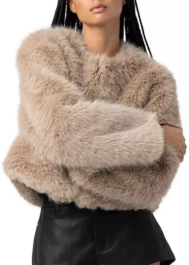 MAJE FAUX FUR JACKET