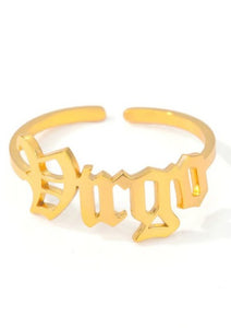 ZODIAC SCRIPT RING