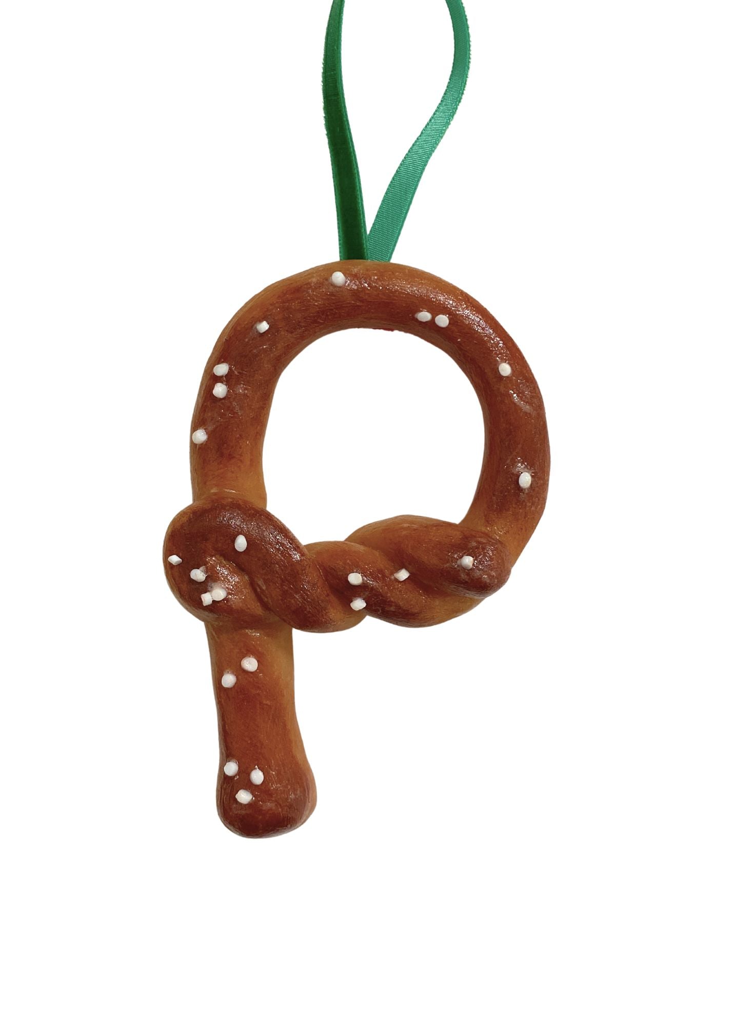 HOT PRETZEL INITIAL ORNAMENTS