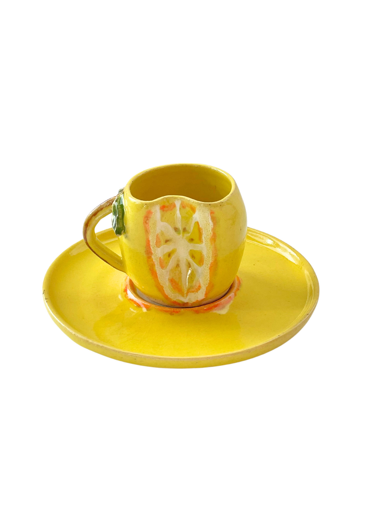 PROVE ME WRONG (SET OF 2) CERAMIC LEMON ESPRESSO CUP AND SAUCER