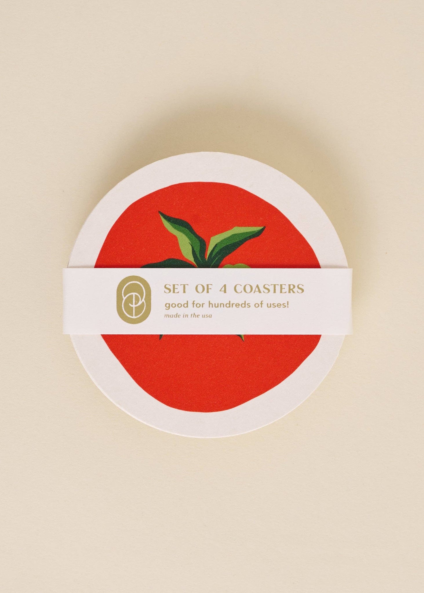 SAN MARZANO TOMATO SET OF FOUR COASTERS