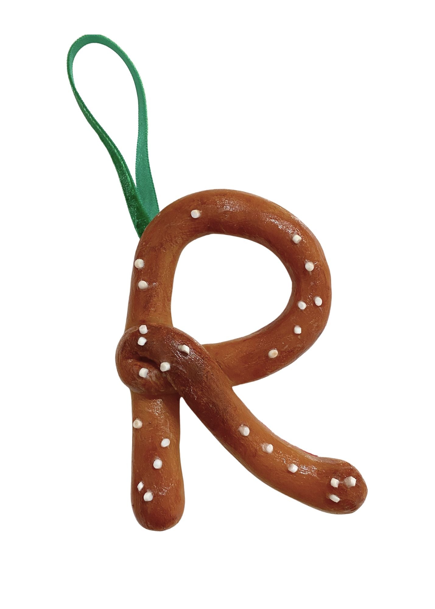 HOT PRETZEL INITIAL ORNAMENTS