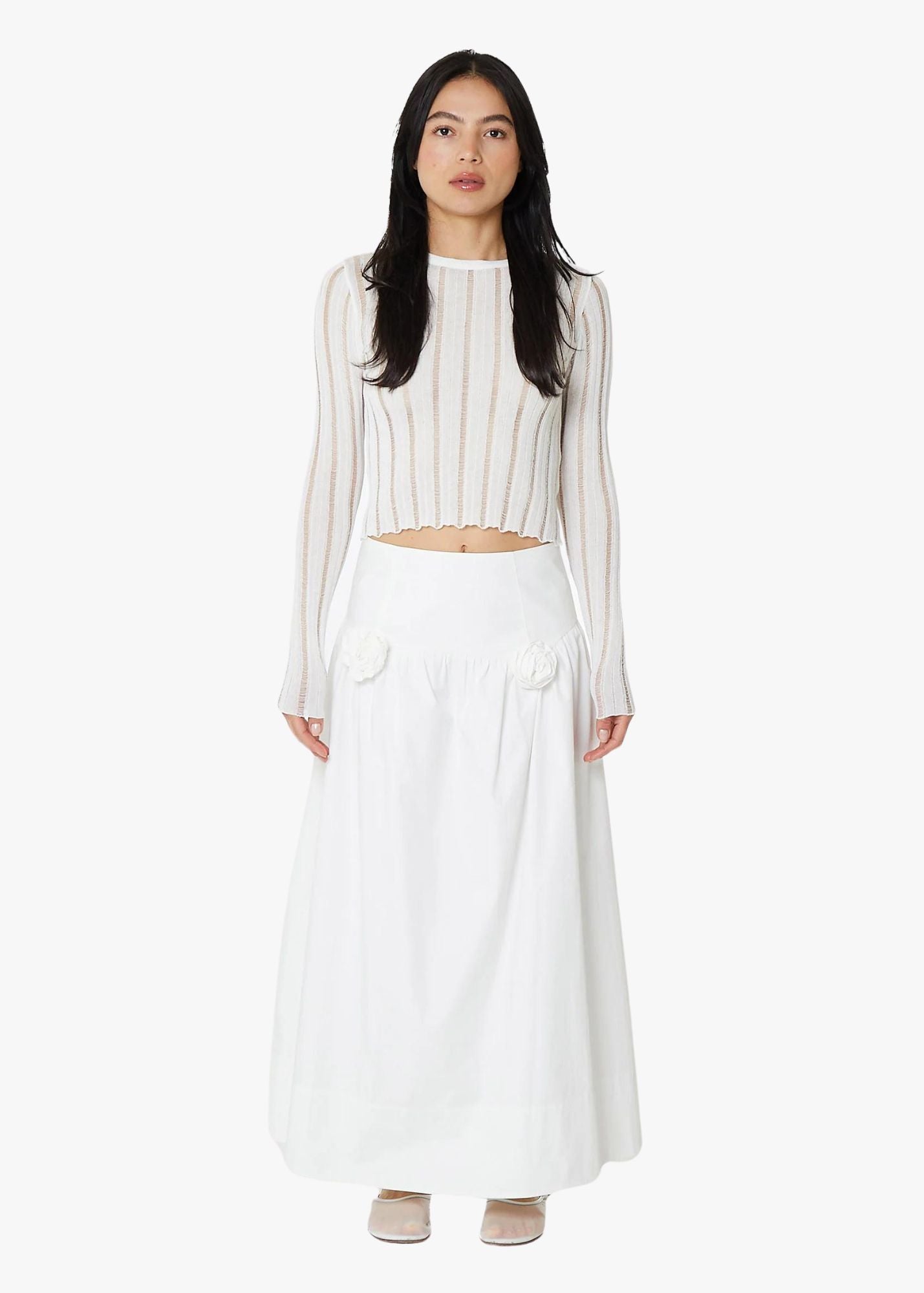 TALI PLEATED MIDI SKIRT