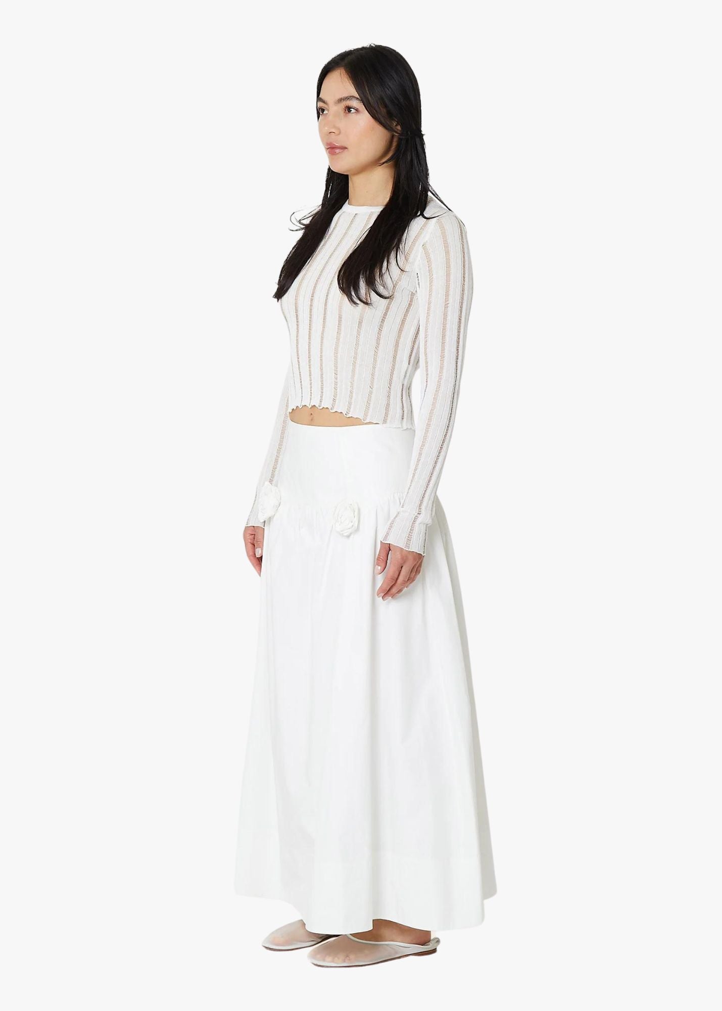 TALI PLEATED MIDI SKIRT