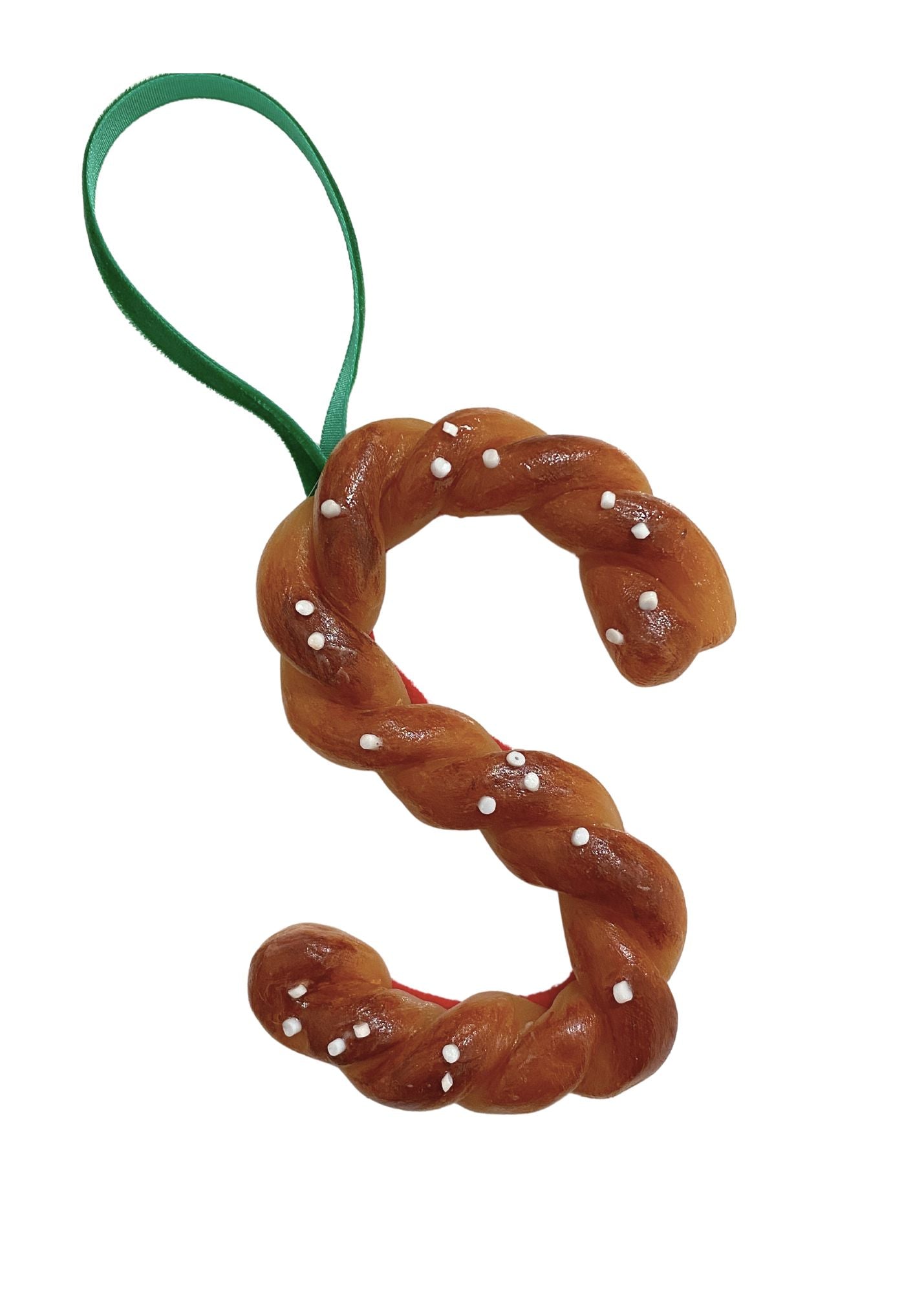 HOT PRETZEL INITIAL ORNAMENTS