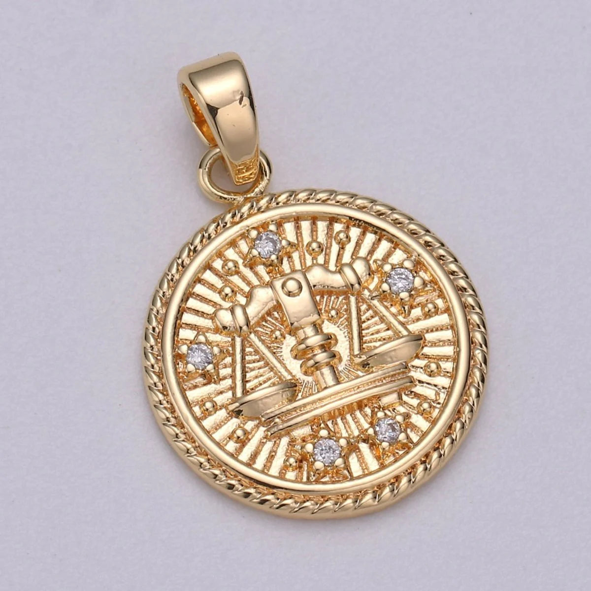 ZODIAC SIGN MEDALLION COIN CHARM