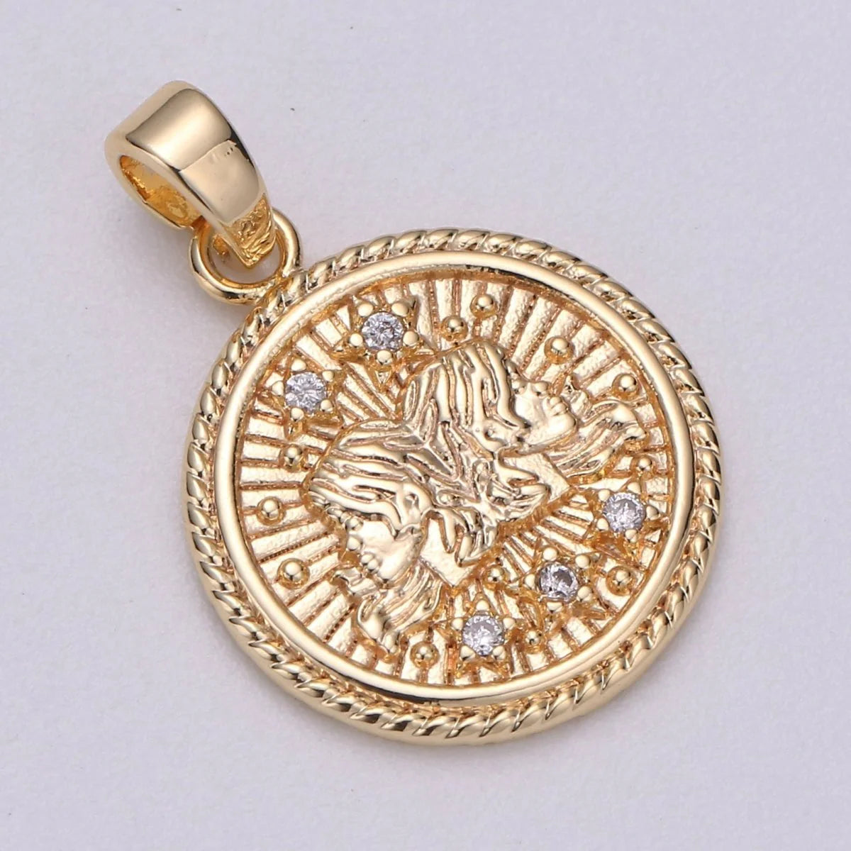 ZODIAC SIGN MEDALLION COIN CHARM