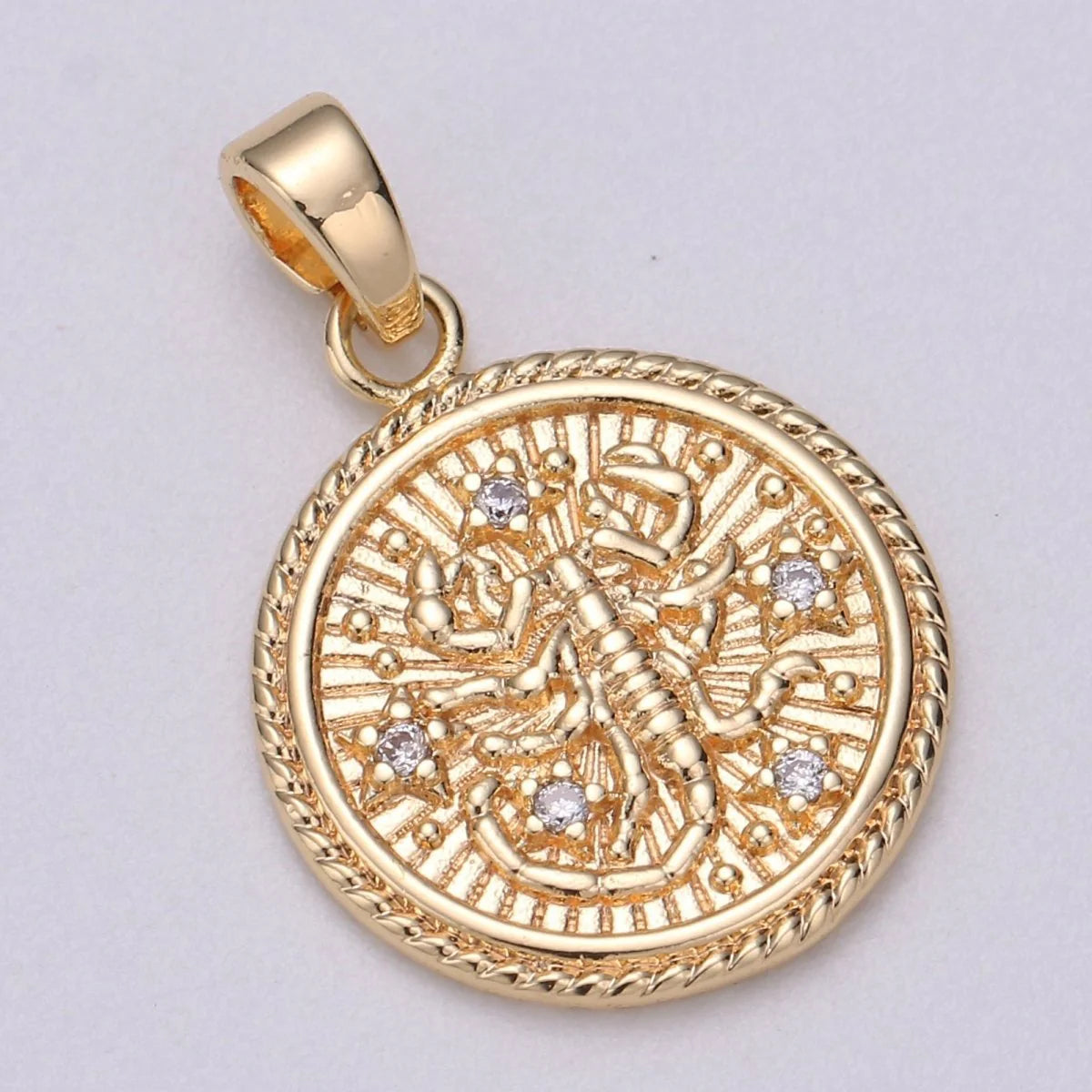 ZODIAC SIGN MEDALLION COIN CHARM