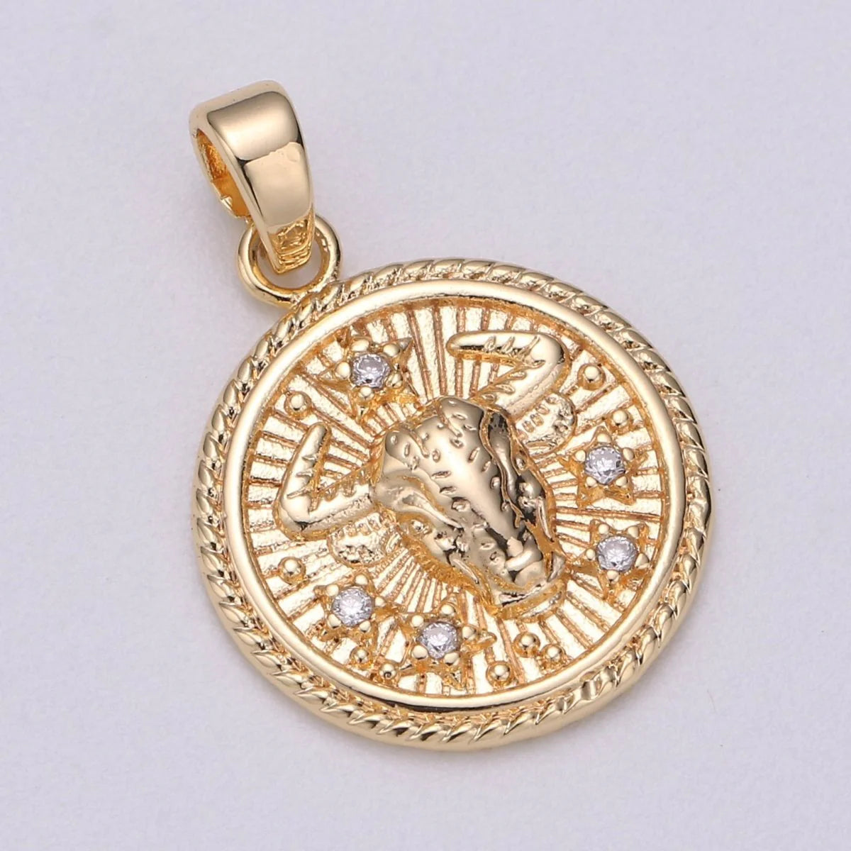 ZODIAC SIGN MEDALLION COIN CHARM