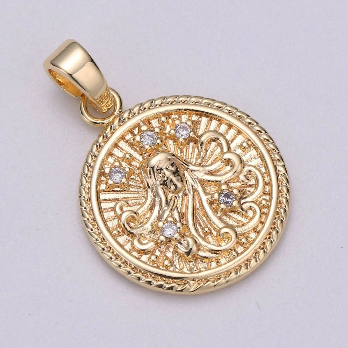 ZODIAC SIGN MEDALLION COIN CHARM