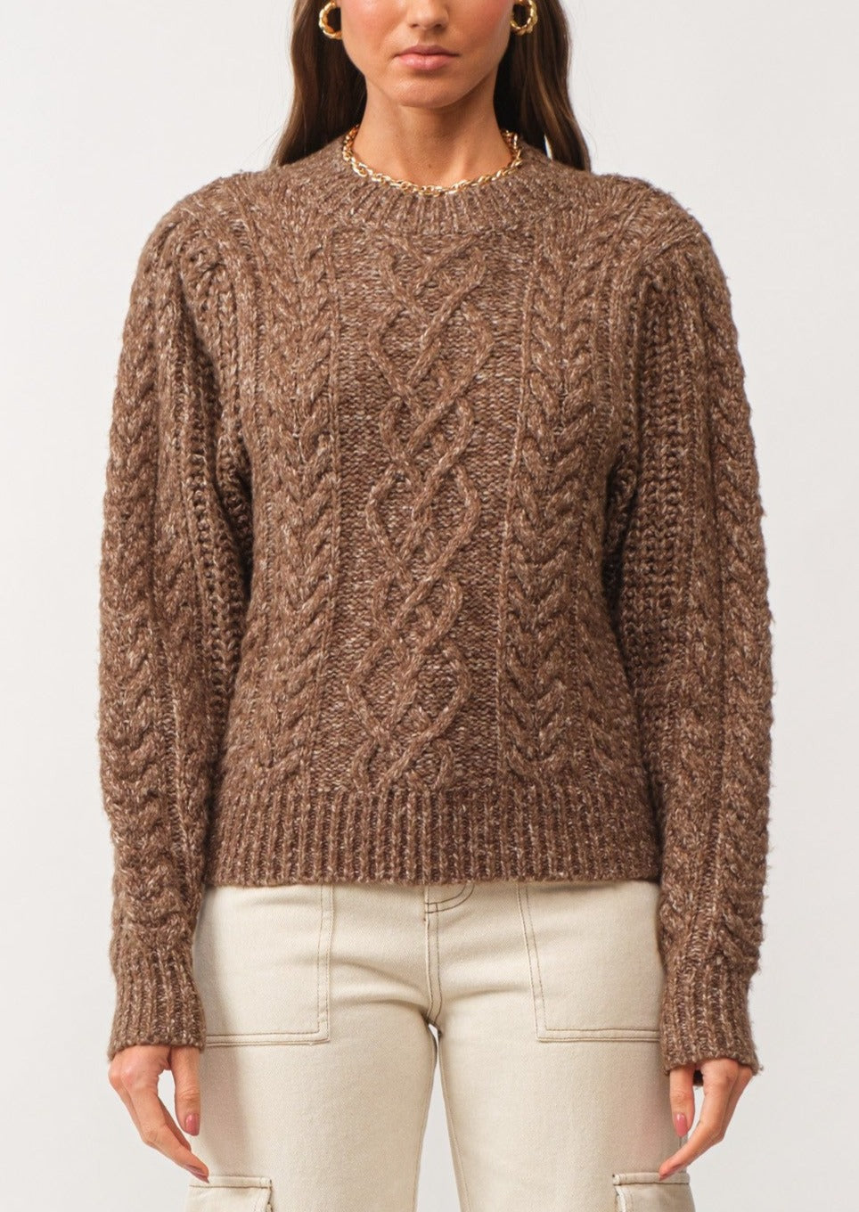 LUCA CABLE KNIT SWEATER