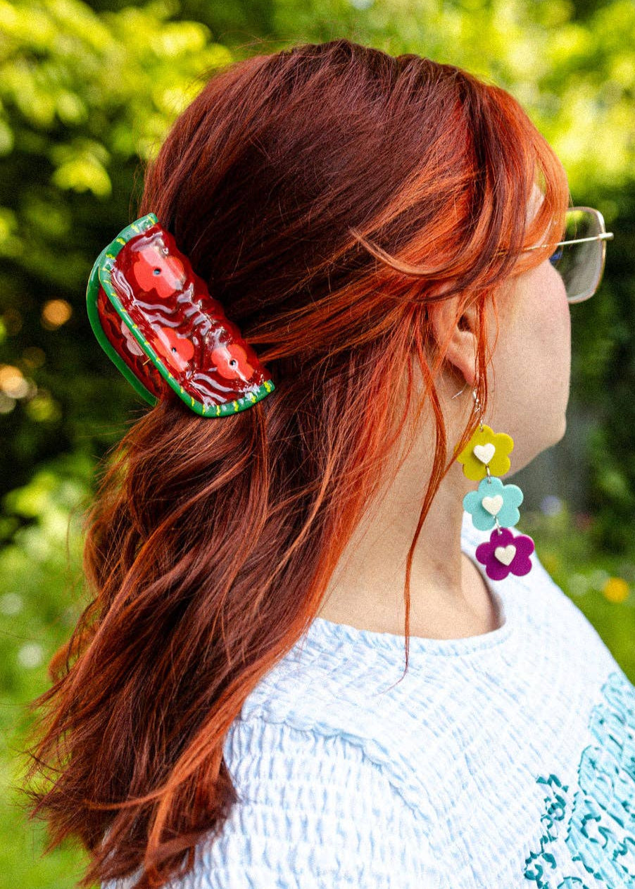PALESTINE LIBERATION WATERMELON HAIR CLAW