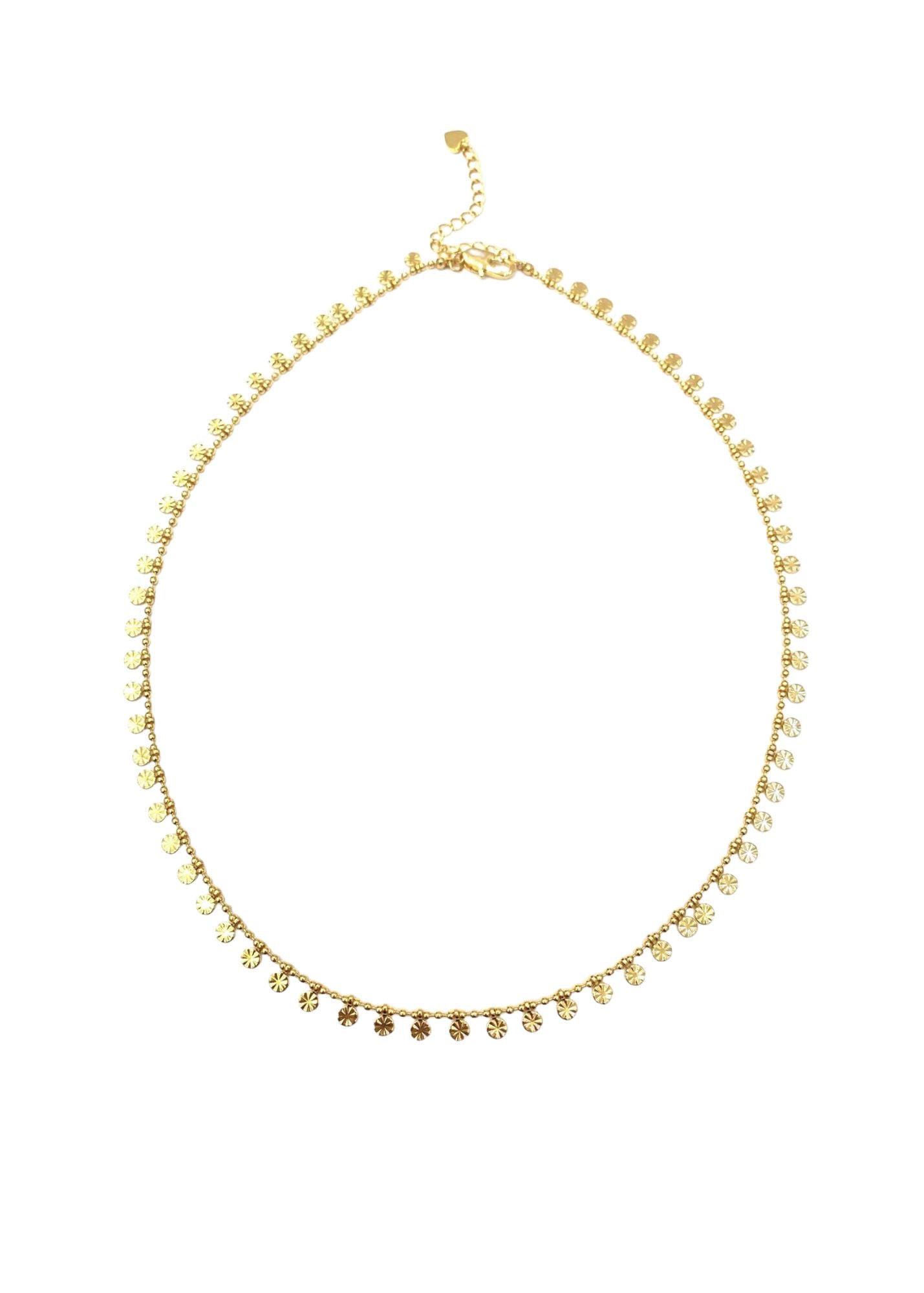 PENNIE GOLDEN DISC NECKLACE