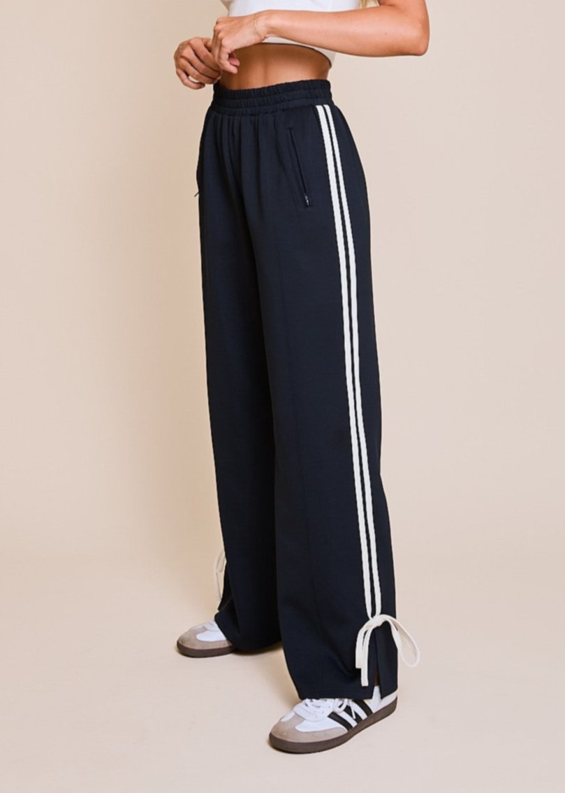 GENA BOW DETAIL TRACK PANTS