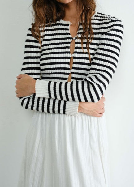 LOVERS STRIPED CARDIGAN