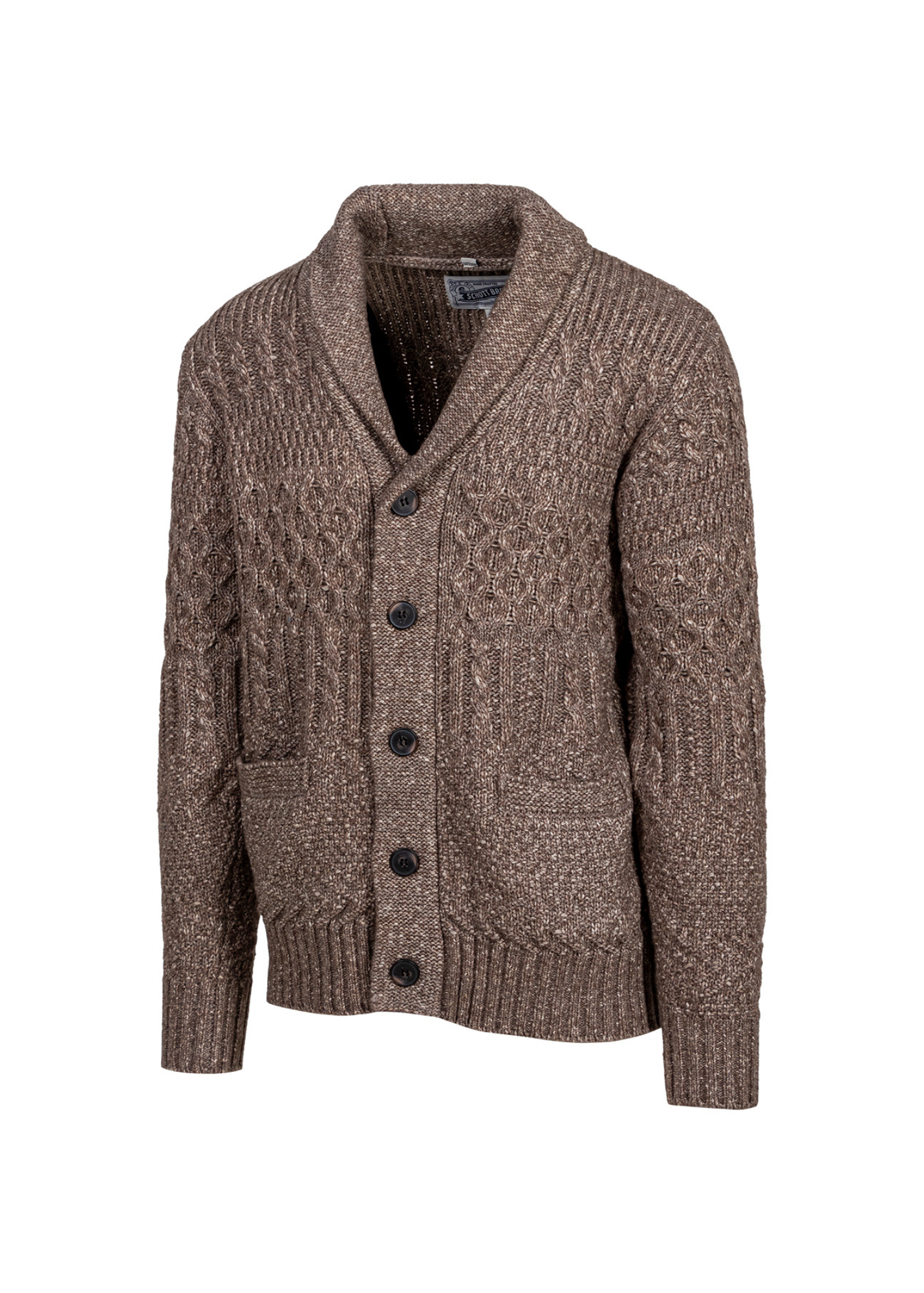 SCHOTT SHAWL COLLAR CARDIGAN