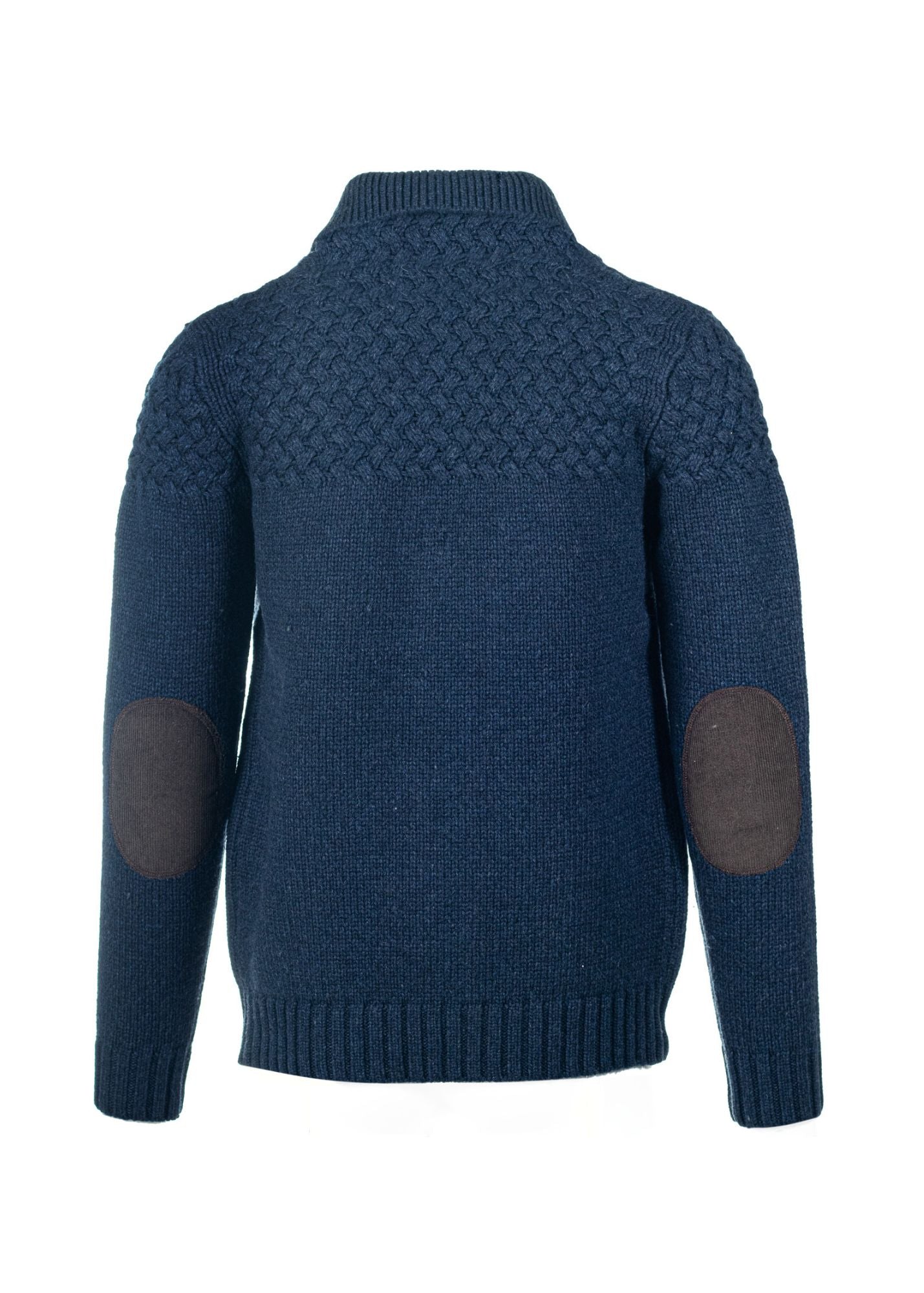 SCHOTT WOOL BLEND BASKETWEAVE CARDIGAN