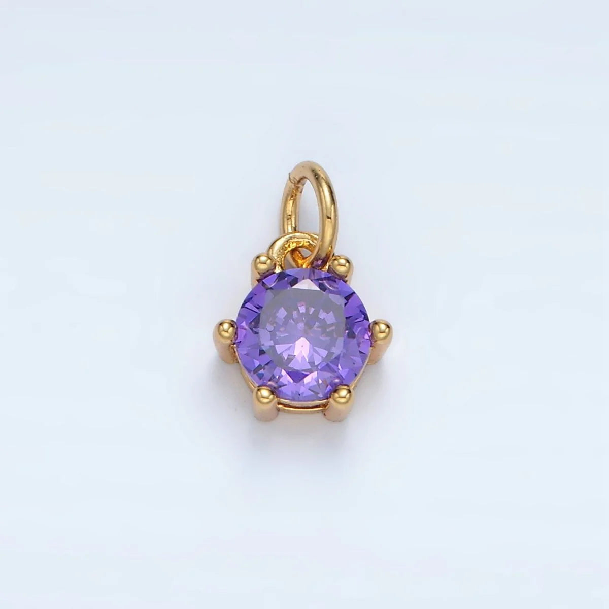 PRONG STYLE ROUND BIRTHSTONE CHARM