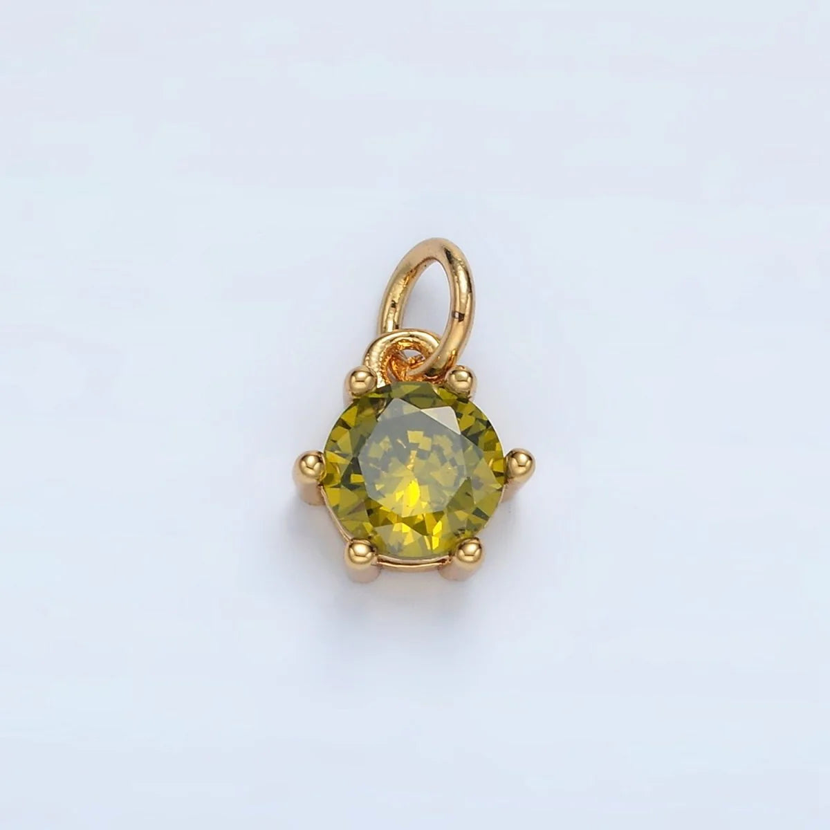 PRONG STYLE ROUND BIRTHSTONE CHARM