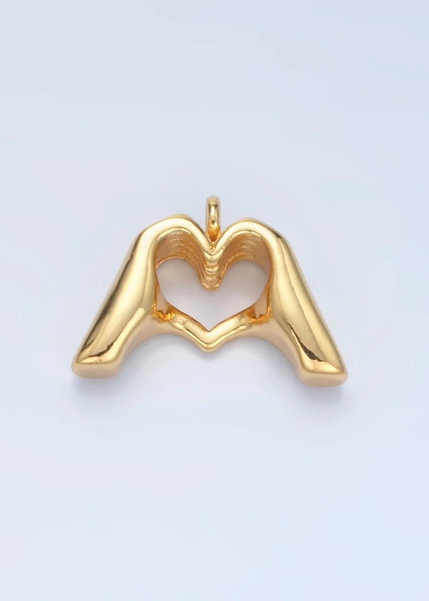 HEART HAND EMOJI CHARM