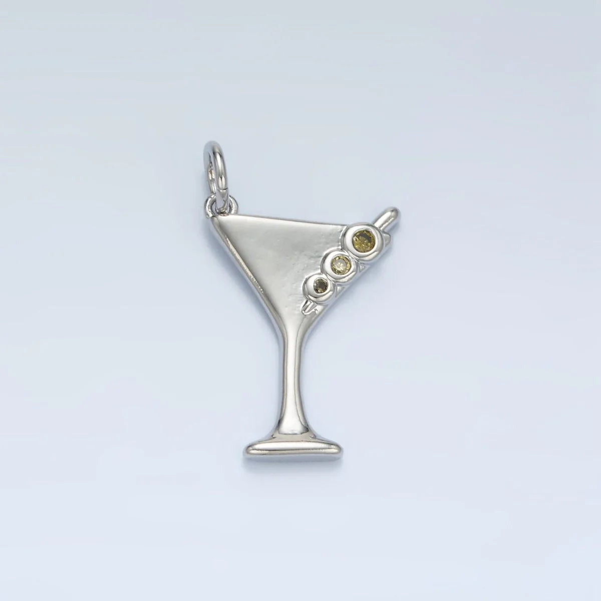 SILVER MARTINI THREE OLIVE STONE CHARM