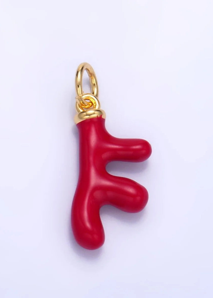 BIG RED ENAMEL CORAL CHARM